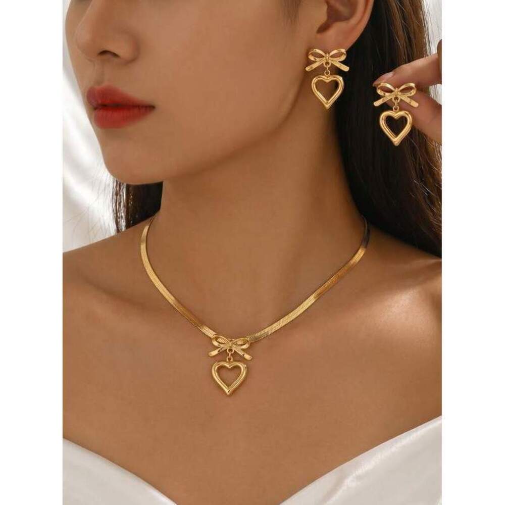 Earrings & Necklace Jewelry Set, Minimalist Geometric H